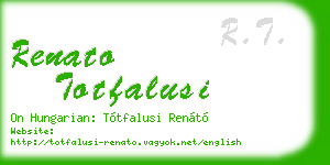 renato totfalusi business card